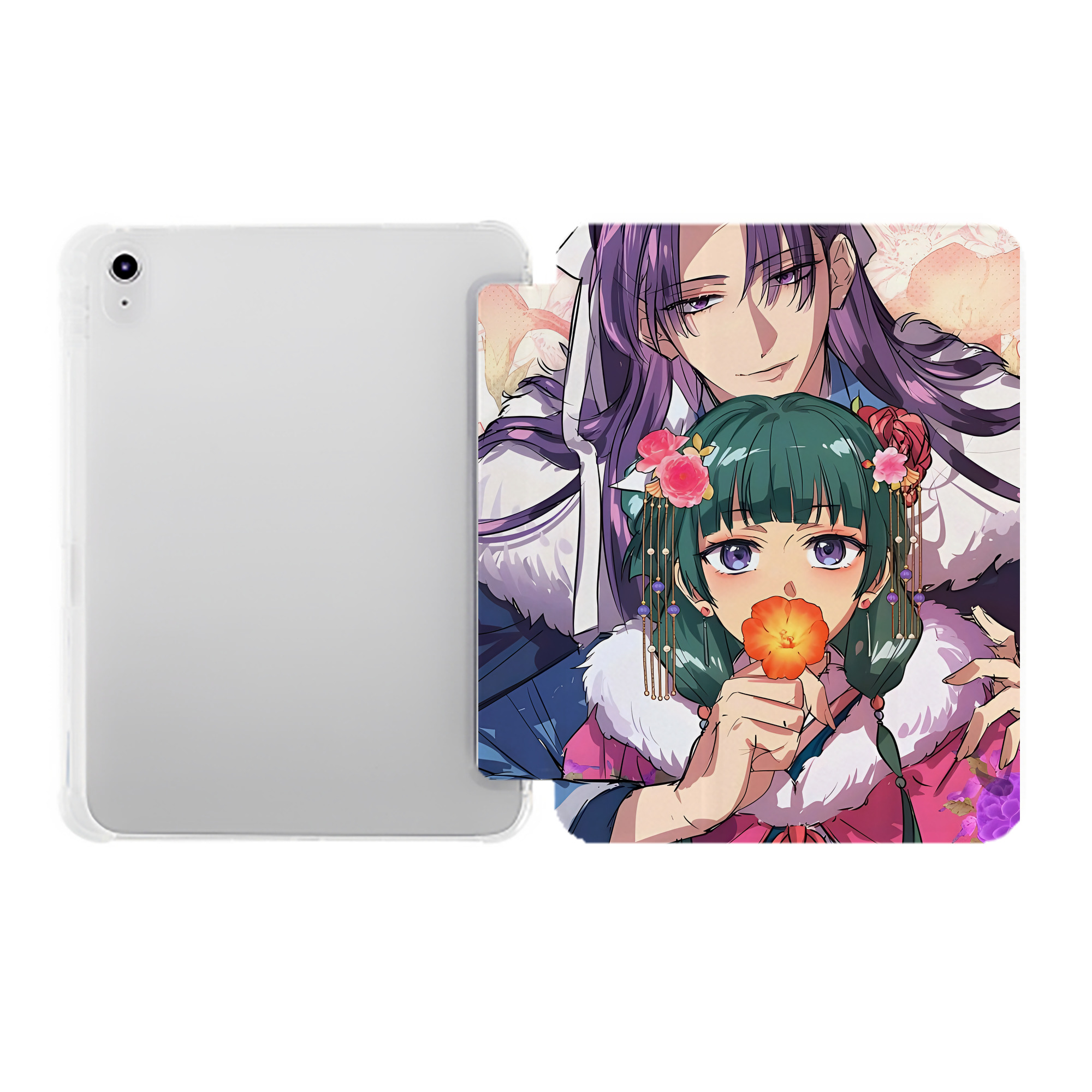 （画像用） 薬屋のひとりごと The Apothecary Diaries IPad ケース ペン収納付き 三つ折りスタンド PUレザー×シリコン 対応機種9.5/10.5/10.9インチ